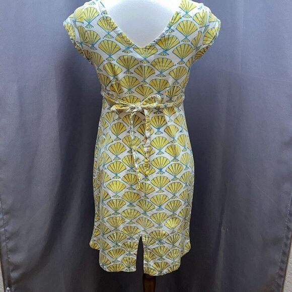 Mata Traders Yaga Crescent obi dress summer blue/yellow Sz S - Picture 6 of 13